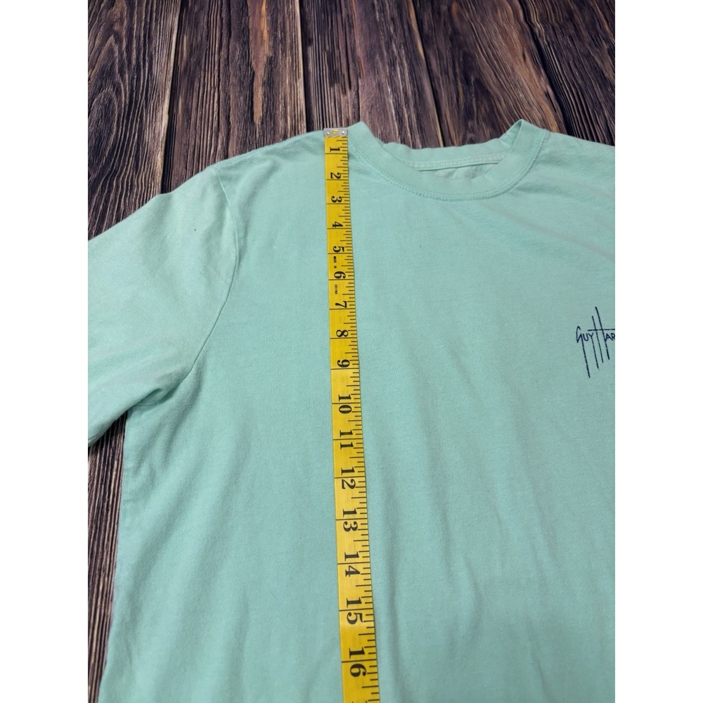Guy Harvey Mens T-Shirt S Light Green Marlin Graphic Short Sleeve Casual Cotton - Picture 5 of 16
